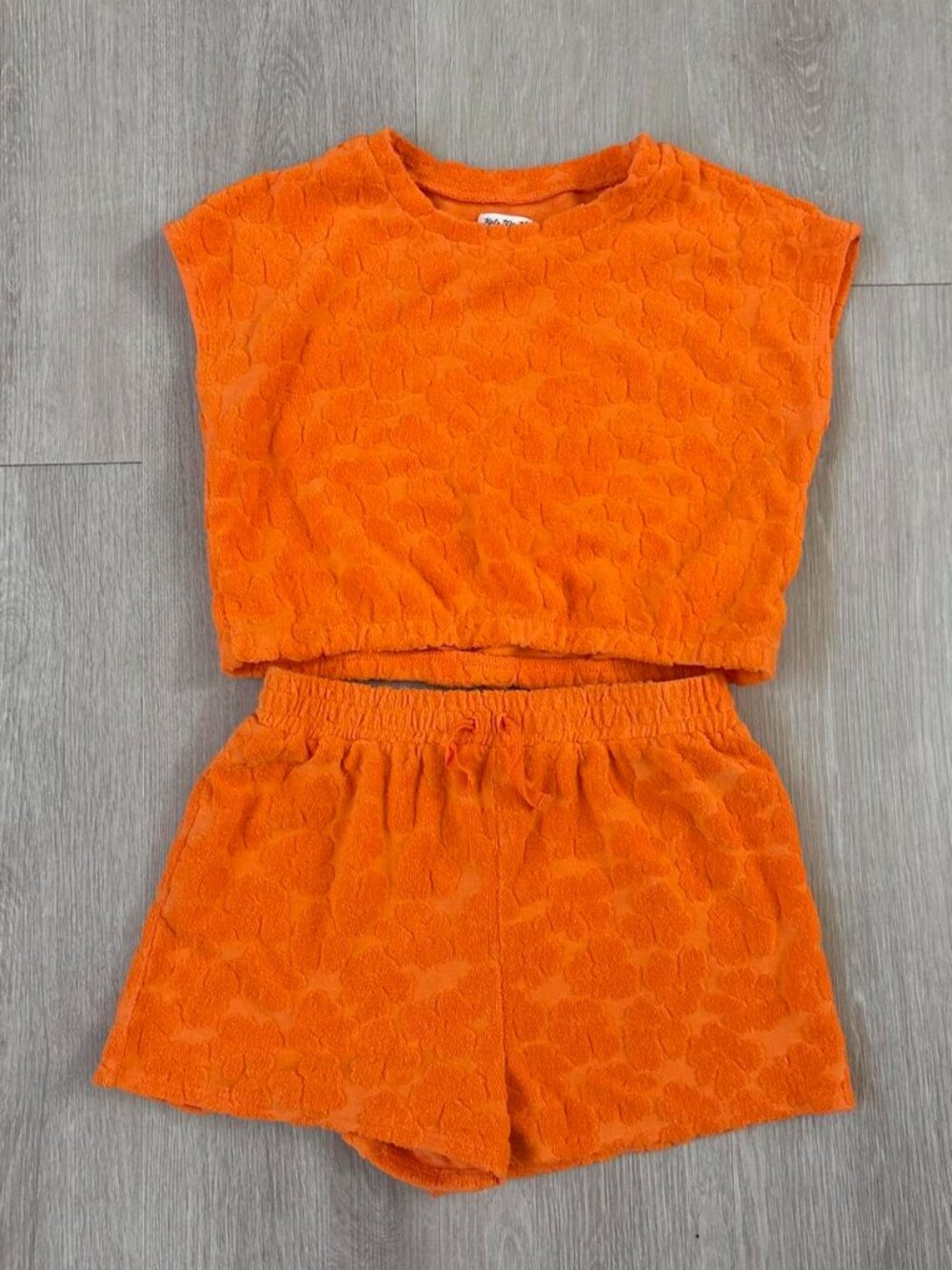 Kate Mack Girls 2-Piece Pajama Set Size 10 – Bright Orange Terry Cloth